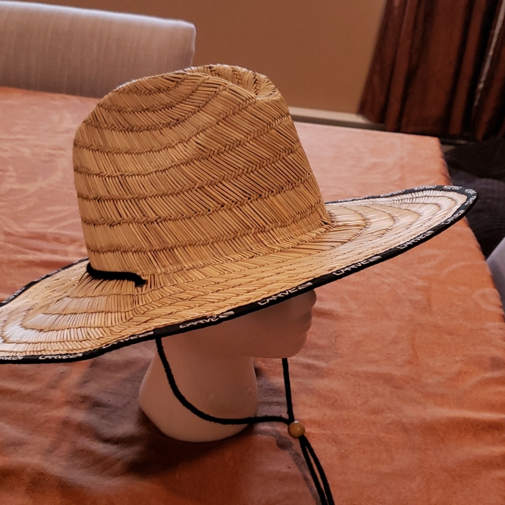 Beach/Garden Hat Carve One Size Fits Most Straw